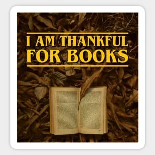 I am Thankful for Books Sticker